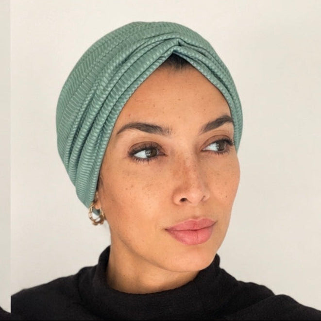 Rucha in misty mint stripes