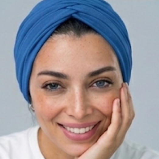 Rucha in french blue cotton stretch