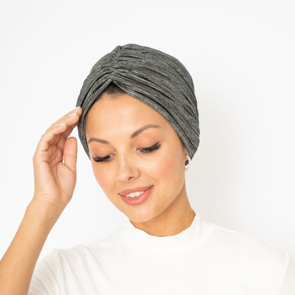 Rucha in olive pleats